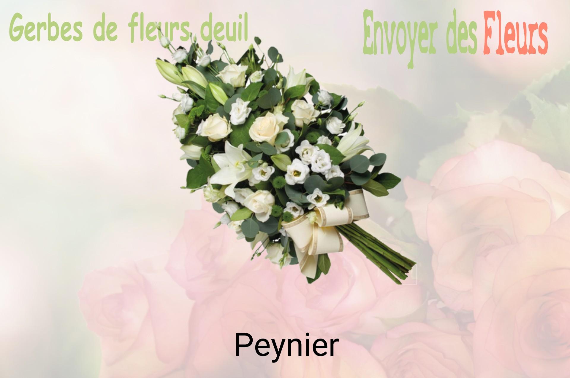 Gerbe de fleurs de deuil livrée à Peynier